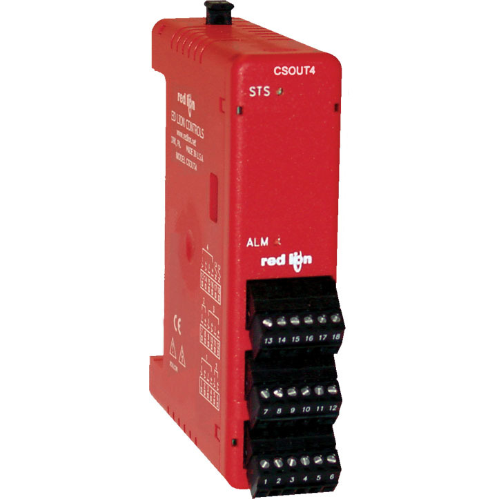 CSOUT400 4-Channel High Density Analog Output Module, 4 Outputs, 0 to 5 V DC, 0 to 10 V DC, +/-10 V DC, 0 to 20 mA, 4 to 20 mA Signal Range, 1/30000, 1/48000, 1/60000 Resolution