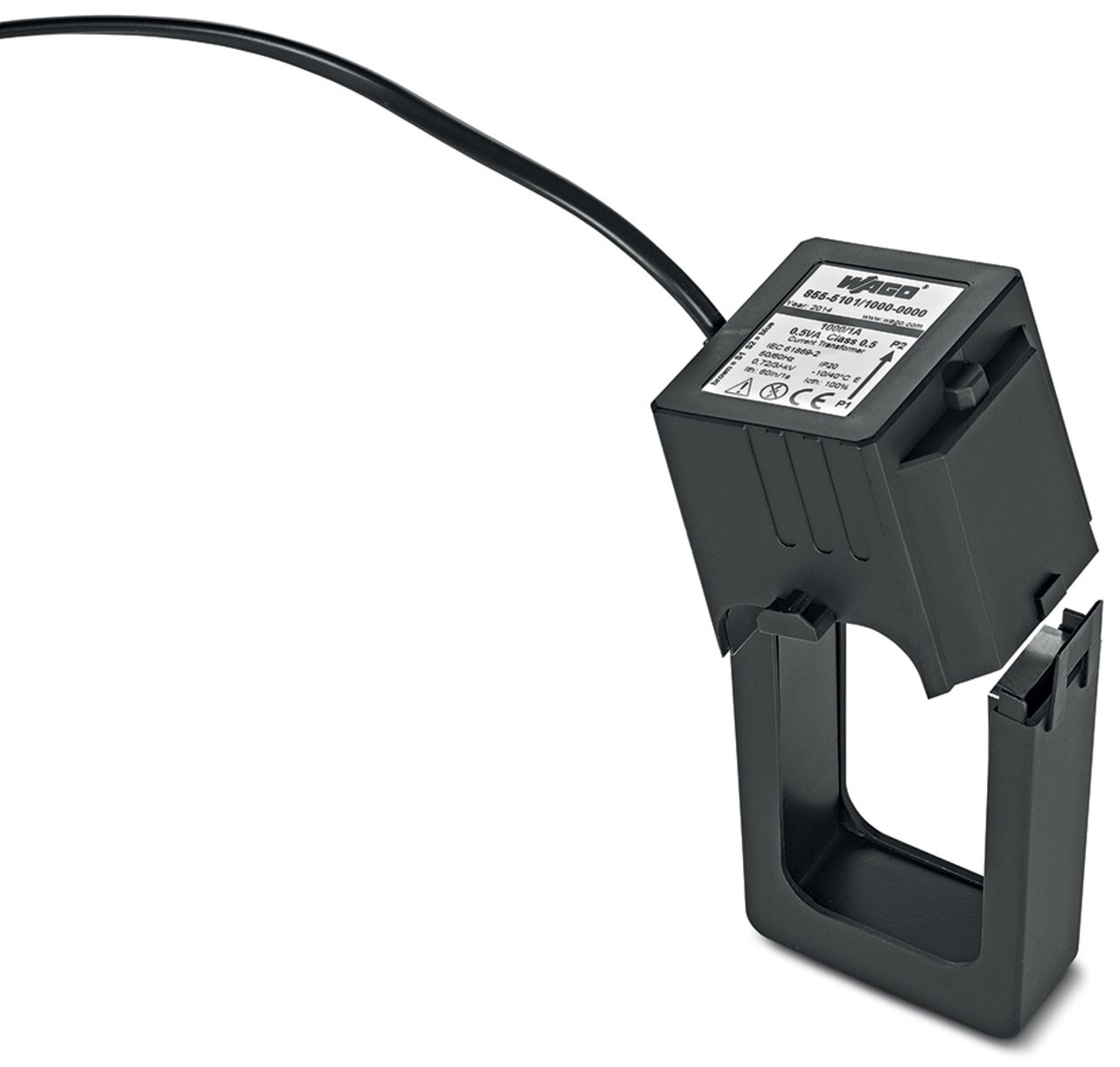 855-5105/400-001 Split Core Current Transformer, 400:5 Current Ratio, 400 A Primary, 5 A Secondary, 50 to 60 Hz