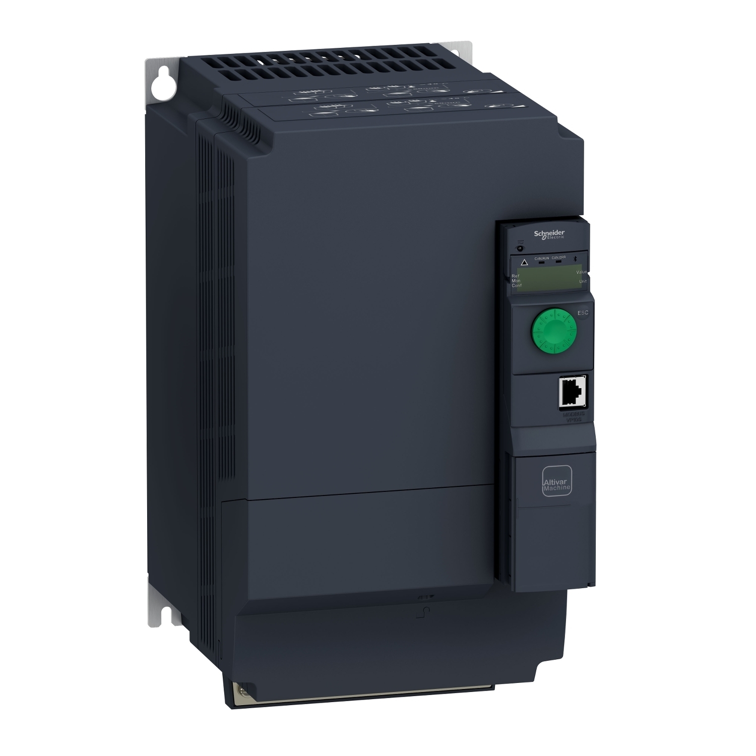 ATV320D15N4B Altivar 320 3-Phase Book AC Variable Speed Drive With Integrated EMC Filter, 400/480 V AC, 2.8/3.4 A, 20 hp, 7.09 in W x 9.13 in D