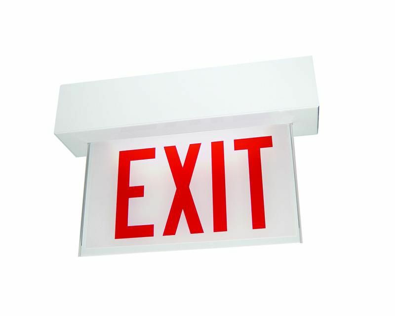 SGLOLEDWW Luminaires Chloride Edge-Glo Edge-lit Exit Sign, LED Lamp, 120/277 V AC, White Housing, EXIT Legend