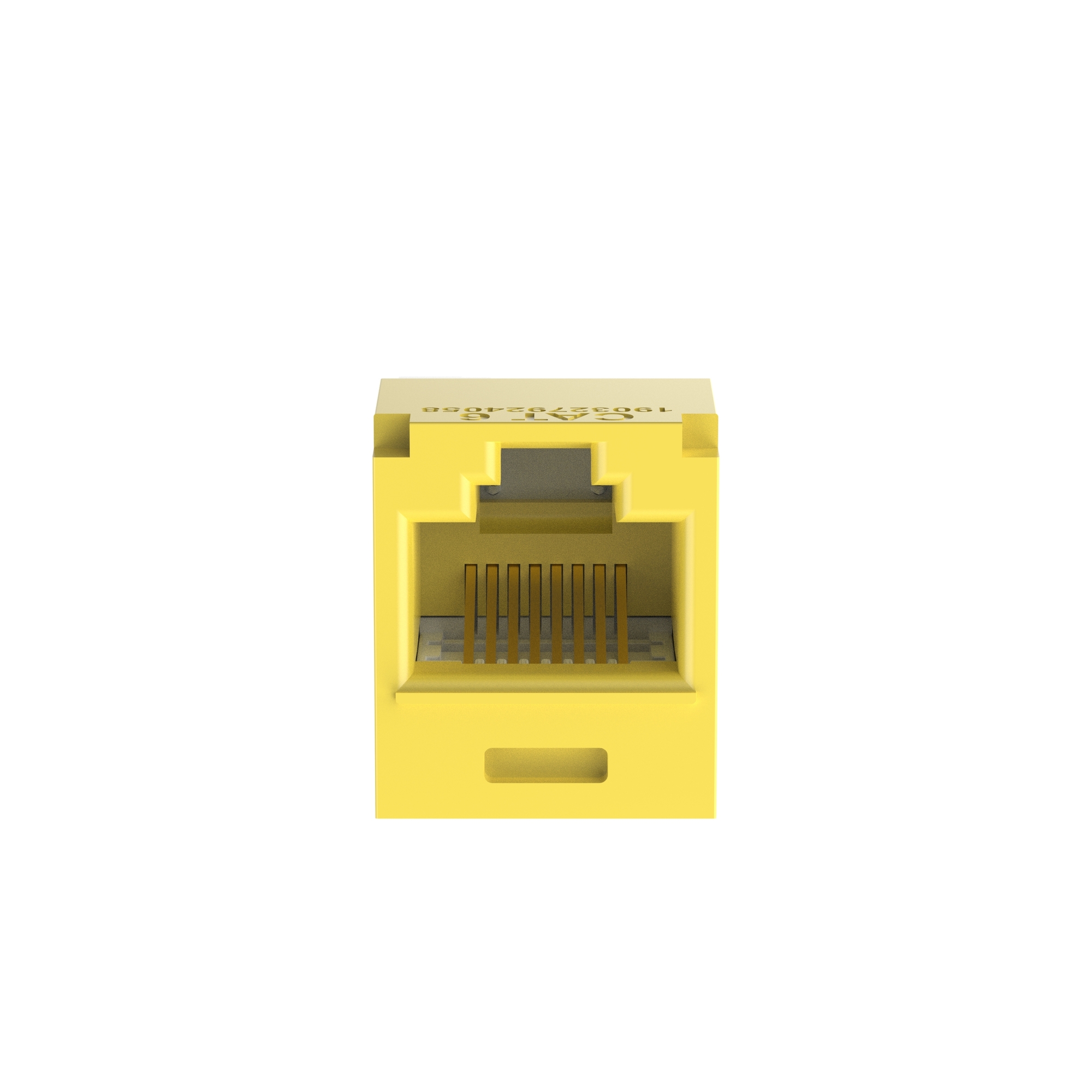 CJ688TGYL PanNet TX6 Plus 8-Position 8-Wire Universal TG Style Unshielded Jack Module, Cat 6 RJ45/Mini-Com Module, Surface Mount, 1 Port, ABS/Polycarbonate, Yellow