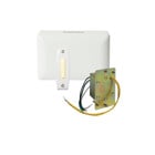 Builder Kit Chime with Junction Box Transformer and Lighted White Rectangular Pushbutton