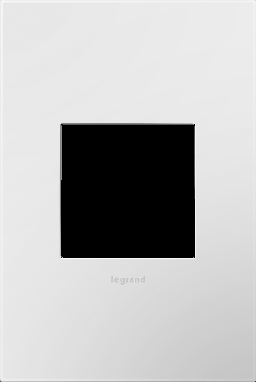 AWP1G2WH6 Adorne 2-Module Designer Standard Wall Plate, 1 Gangs, 3.45 in W x 5.13 in H, Plastic, White