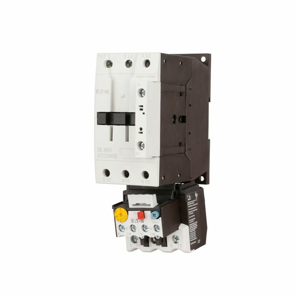 XTAE065D00A3E075 XT Series Full Voltage Non-Reversing IEC Electronic Motor Starter With 1/4-20 x 5/8 in Stud, 110/120 V AC V Coil, 3 Poles, IP20 Enclosure