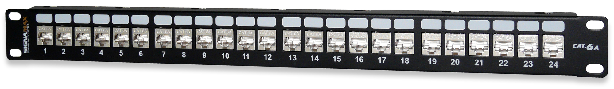 24-Port Category 6 Feed-Thru Screened HD Panel, 1 RMU