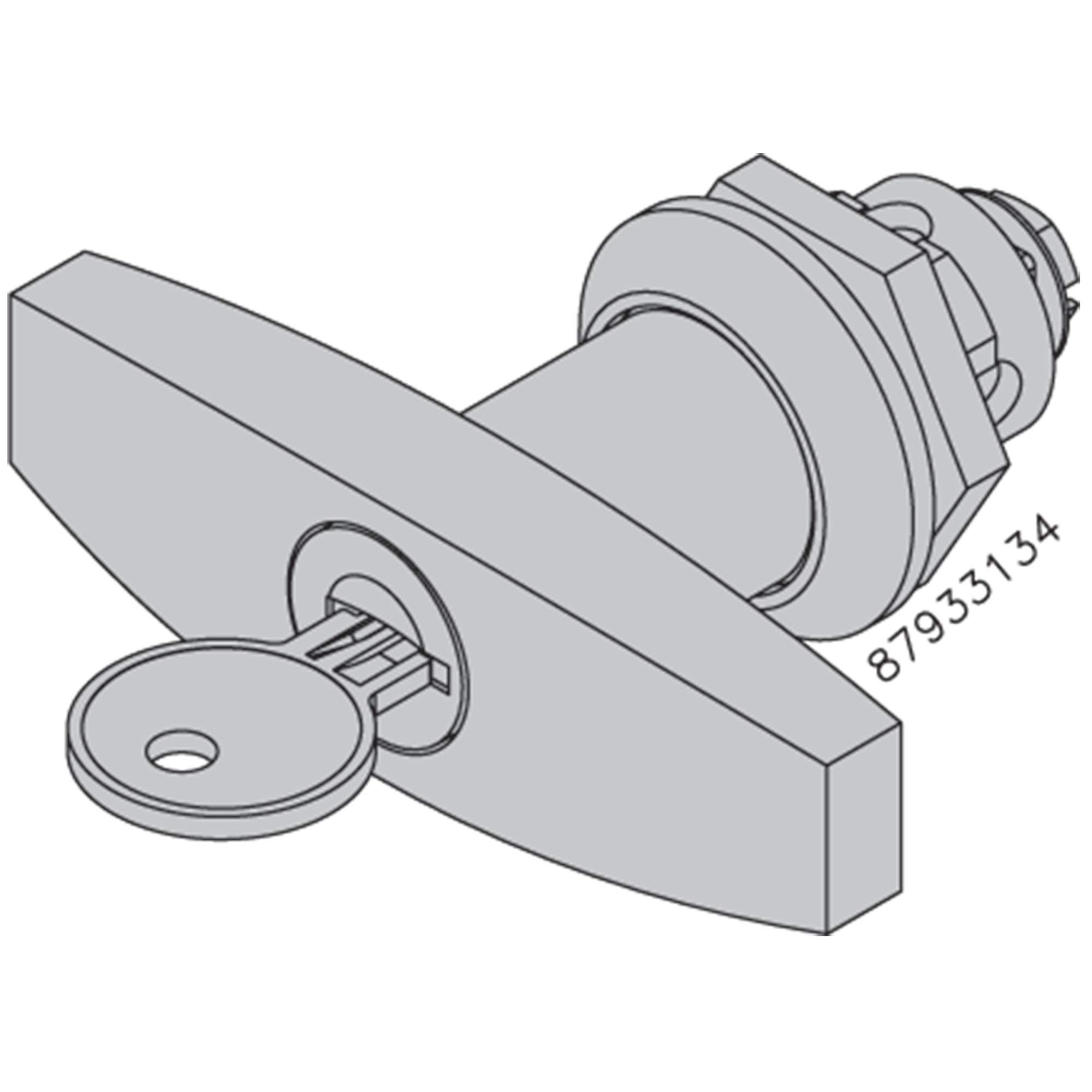 ALTC3R T90R3 Locking T Handle, T-Handle Handle, For Use With Type 3R Telephone Cabinets and T3 Box, Steel