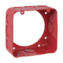 TP564RED TP Deep Extension Ring, Steel, 42 cu-in Capacity, (12) Knockouts, 4-11/16 in H x 4-11/16 in W x 2-1/8 in D