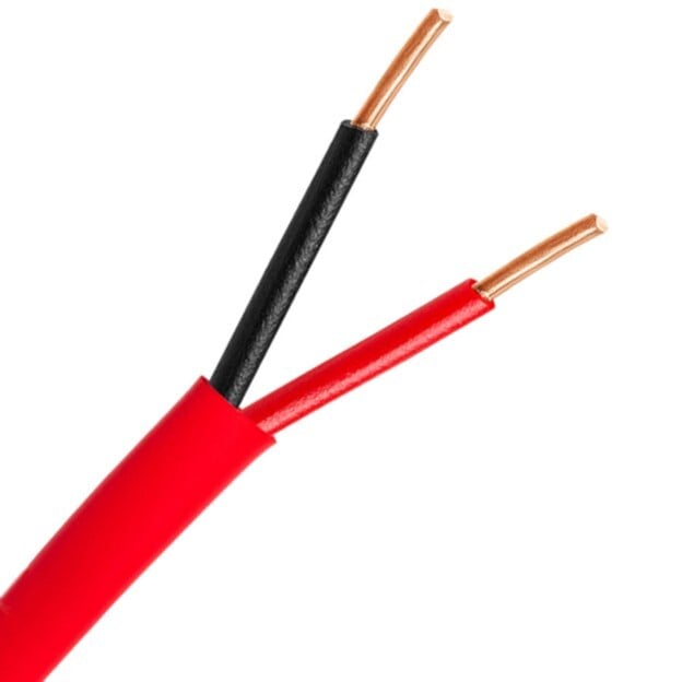 Fire Alarm Cable, 14 AWG, 2 Conductors, Unshielded, Plenum, 1000 Foot Reel