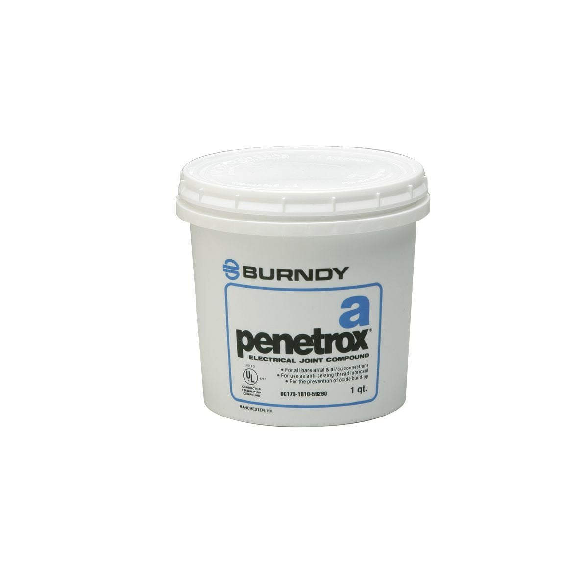 PENAQT Oxide Inhibitor Electrical Joint Compound, 1 qt Plastic Tub, Solid Form, Gray, 1.47
