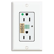 8280-W Self-Grounding Surge Protective Receptacle, 125 V AC, 15 A, 5 kA Short Circuit