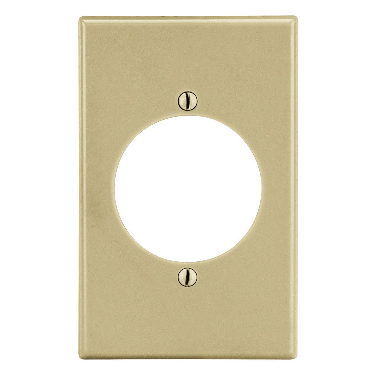 PJ724I Mid-Size Non-Metallic Wall Plate, 1 Gangs, 3.15 in W x 4.94 in H, Polycarbonate Thermoplastic, Ivory