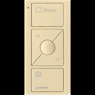 Lutron 3-Button with Raise/Lower and Preset, Pico Smart Remote, with Shade Icons and Text ("Shade") - Ivory
