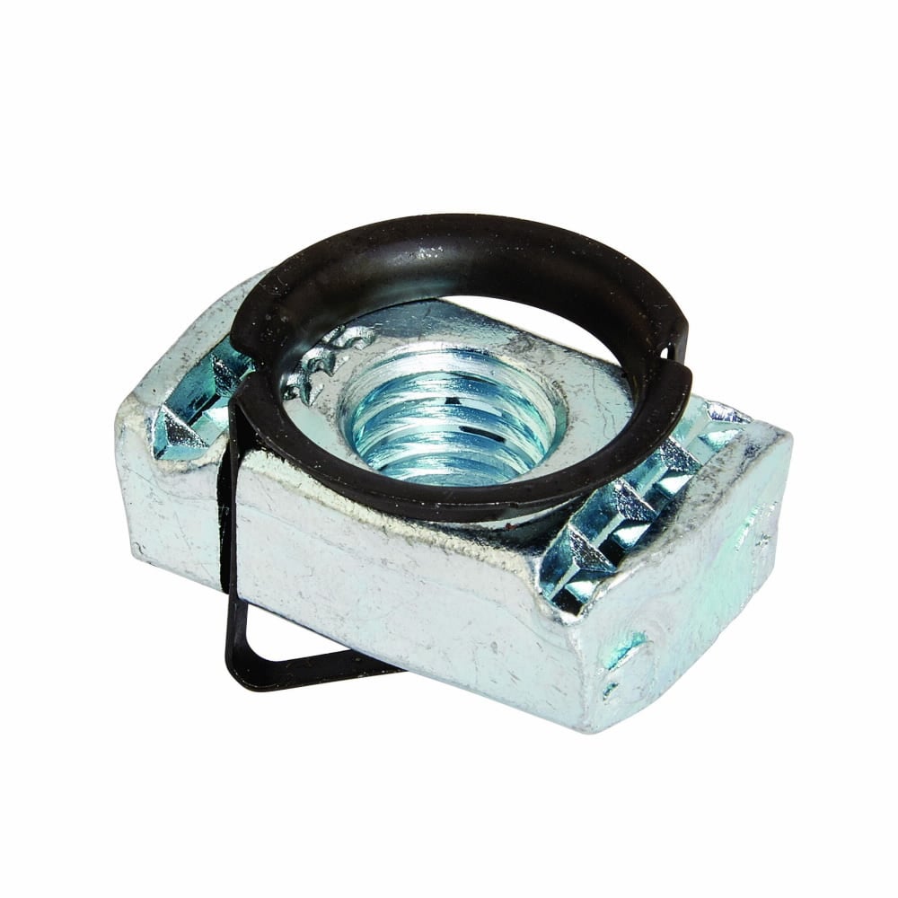 TN226ZN 200 Twirl Nut With Spring, For Use With B22, B24, B26 and B32 Series Medium Channel, 3/8 in THK, 7/16-14 Thread, Steel