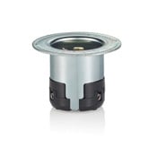CS8475 Grounding Non-NEMA Locking Flanged Inlet, 480 V AC, 50 A, 2 Poles, 3 Wires, Gray Metal