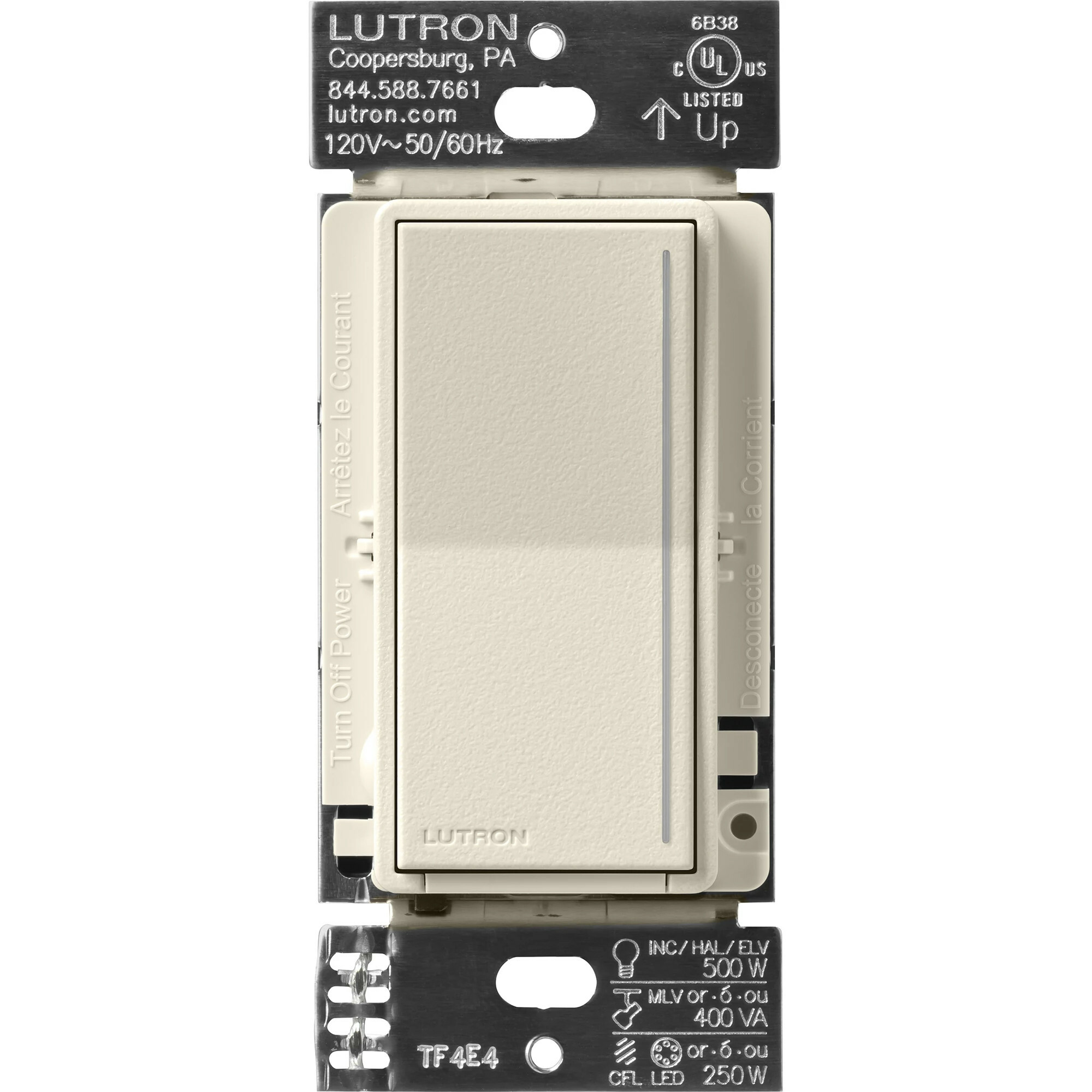 ST-PRO-N-PM Sunnata PRO LED+ Touch Dimmer, Phase Selectable, LED/MLV/ELV, 1 Pole/Multi-Location, Neutral Required, Pumice