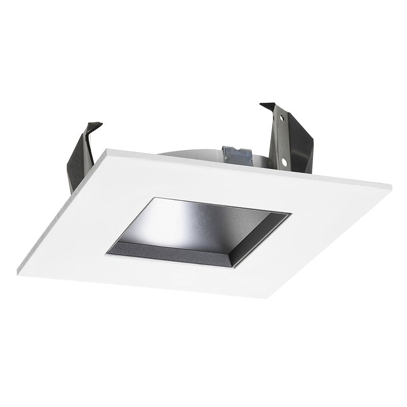 47LSQ WWH Adjustable Angle Cut Square Reflector Trim, 4 in ID, LED Lamp, For Use With 4 in TC 1000 Lumens Internally Adjustable LED Downlight