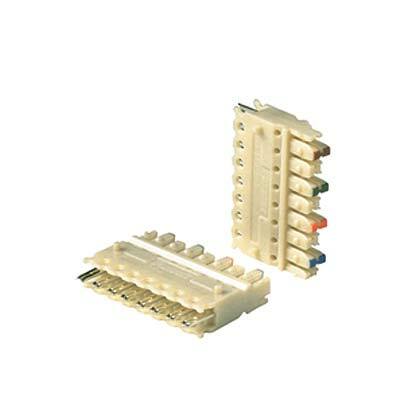 P110CB4-XY Pan-Punch Connecting Block, Punchdown Block, 4 Pair Count, Cat 5e, Electric Ivory