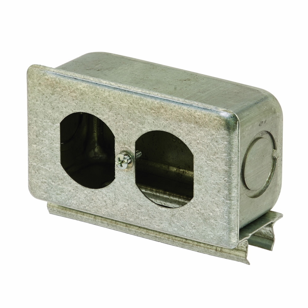 B516GALV Duplex Receptacle Outlet Box, 4-1/16 in L x 1-7/8 in W, 1/2 in, 3/4 in Knockout, Low Carbon Steel