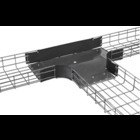 Hubbell Wiring Device Kellems, Wire Basket Tray, Pre-Formed Radius, TeeFitting, 4" H X 6" W, Pre-Galvanized, Steel Wall