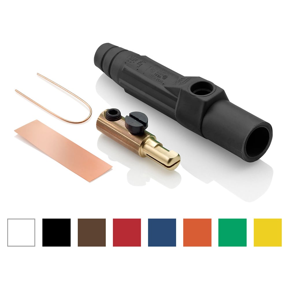 15D21-UB 1-Pole Cam Type Taper Nose Detachable Male Plug, 12 to 24 V AC/DC, 150 A, 8 to 2 AWG Wire, Single Setscrew, NEMA 3R