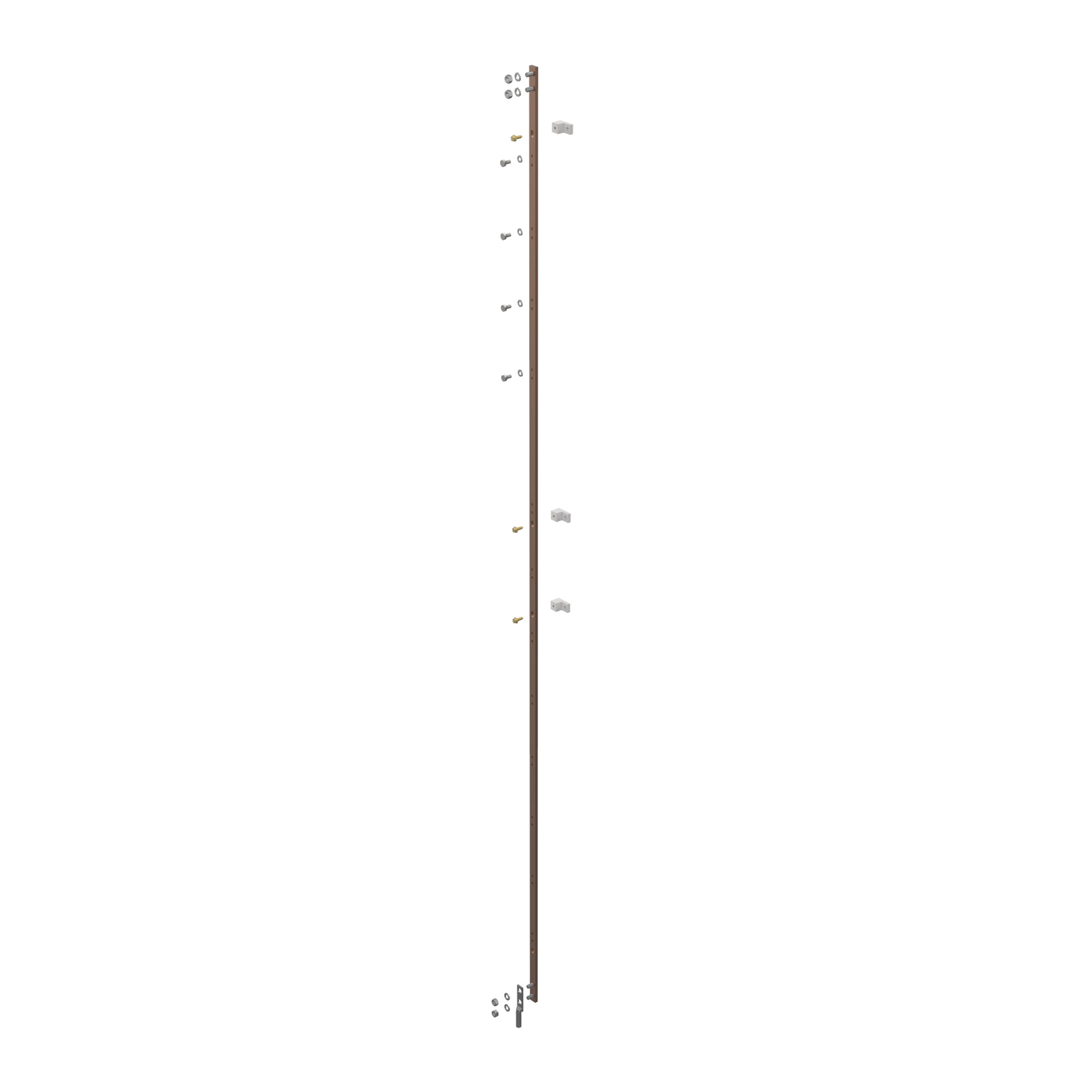 DG72 Vertical Ground Bar Kit, For Use With EIA 310-D Rated Open Frame Rack, 1829 x 16 x 6 mm Bar, Copper, Electrolytic Copper