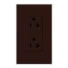 Duplex 20 A receptacle, tamper resistant, 125V/20A in brown