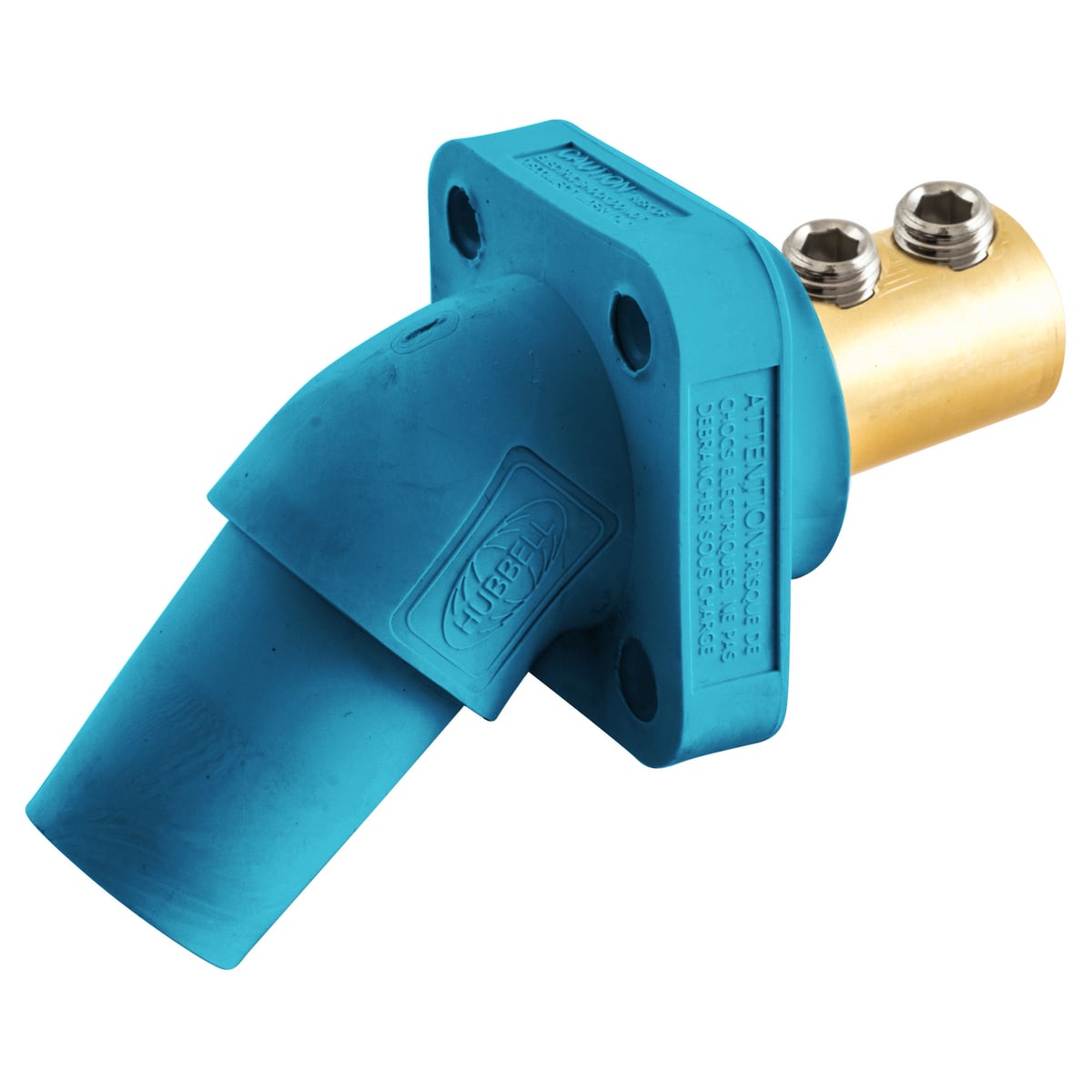 HBLFRABL 16 Series 1-Pole Angled Female Standard Single Pole Receptacle With 300/400 A Plug, 600 V AC/250 V DC, 400 A, 4 to 4/0 AWG Wire, Screw Terminal Connection