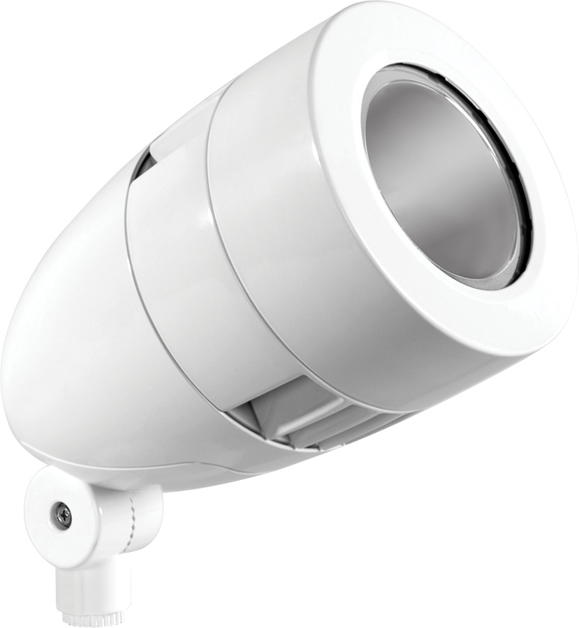 HSLED13YW Floodlight With Hood, Lens, 14 W Fixture, 100 to 240/277 VAC, White Housing
