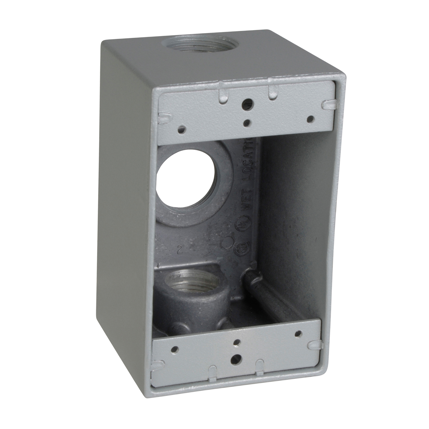 S104E Red Dot Deep Universal Weatherproof Box, A380 Aluminum Alloy, 24.8 cu-in Capacity, 1 Gangs, 3 Outlets