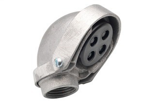1208 Bridgeport Threaded Service Entrance Cap, 3 in, (7) 1-3/4 in, 1-1/8 in Hole, For Use With IMC/Rigid Conduit, Aluminum