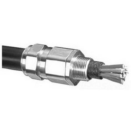 20SC2KX0505 C2KX Marine Cable Connector, 1/2 in Trade, 0.374 to 0.627 in Cable Openings, Brass, Nickel Plated