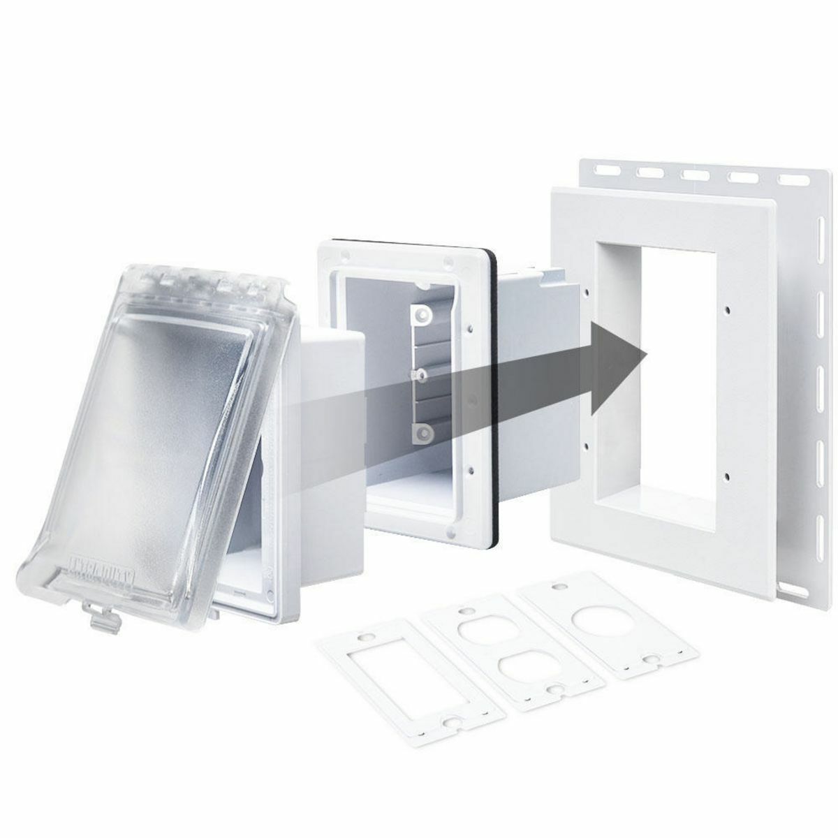MR420CW Extra Duty In-Use Recessed Rectangular Weatherproof Cover, 1 Gang, 2-3/4 in D
