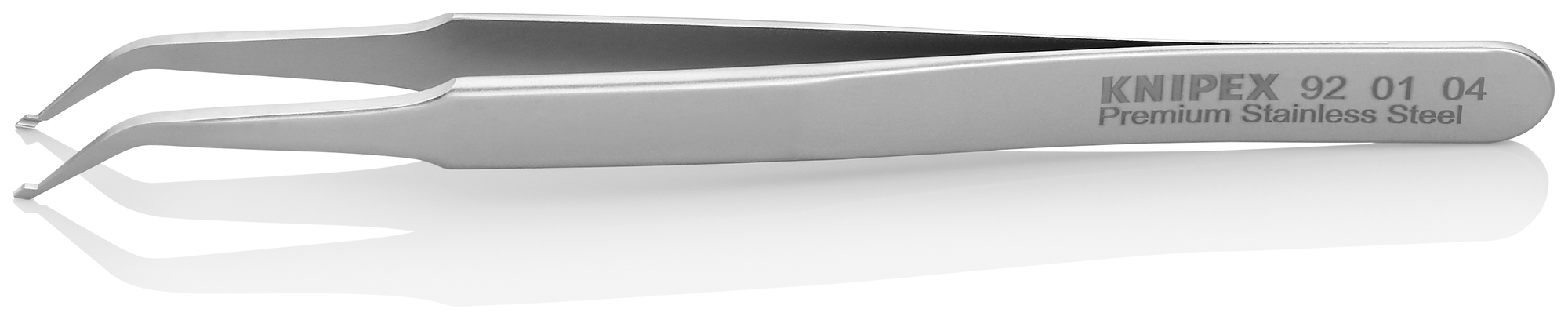 Premium Stainless Steel Positioning Tweezers-45°Angled-SMD, 4 1/2 in., 0.50 mm TT, 1.50 mm TW