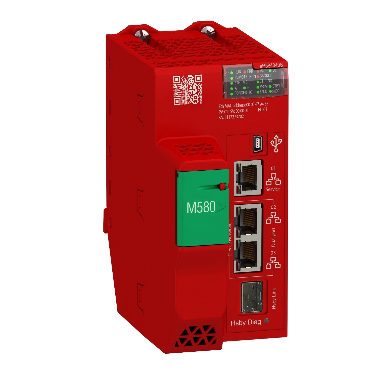 BMEH584040S BME Safety Processor Module, 16 MB Memory, 16384 I/O Capacity, 4096 Input/Output, Rack Mounting