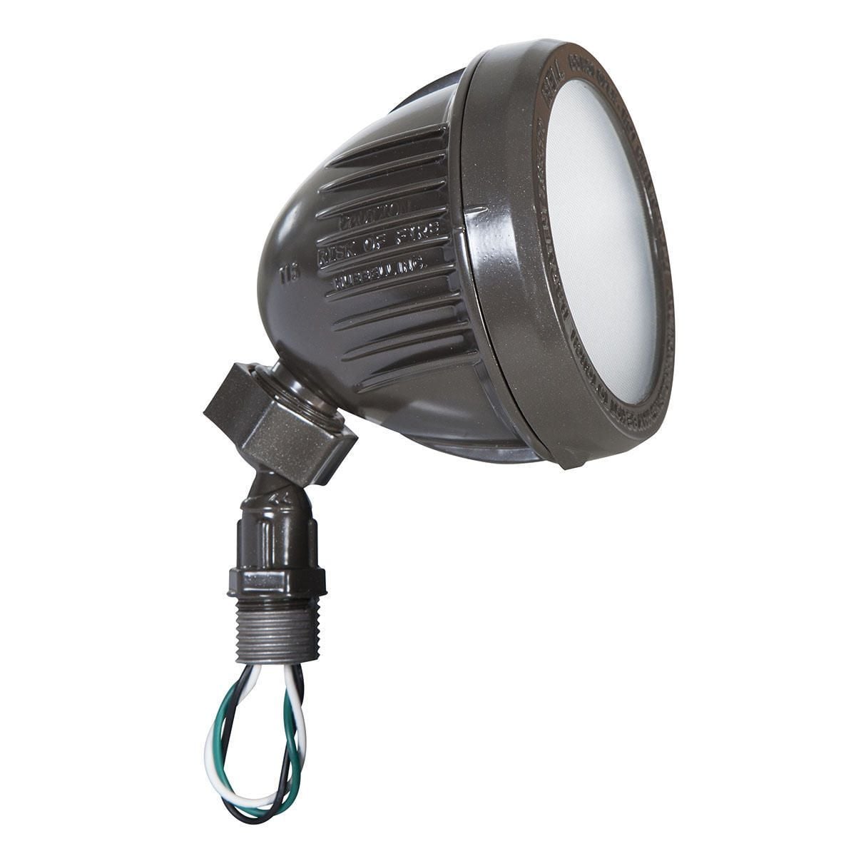 LL1200Z Architectural Weather-Resistant Swivel Floodlight, LED Lamp, 12.6 W Fixture, 120/277 V AC, Bronze Housing