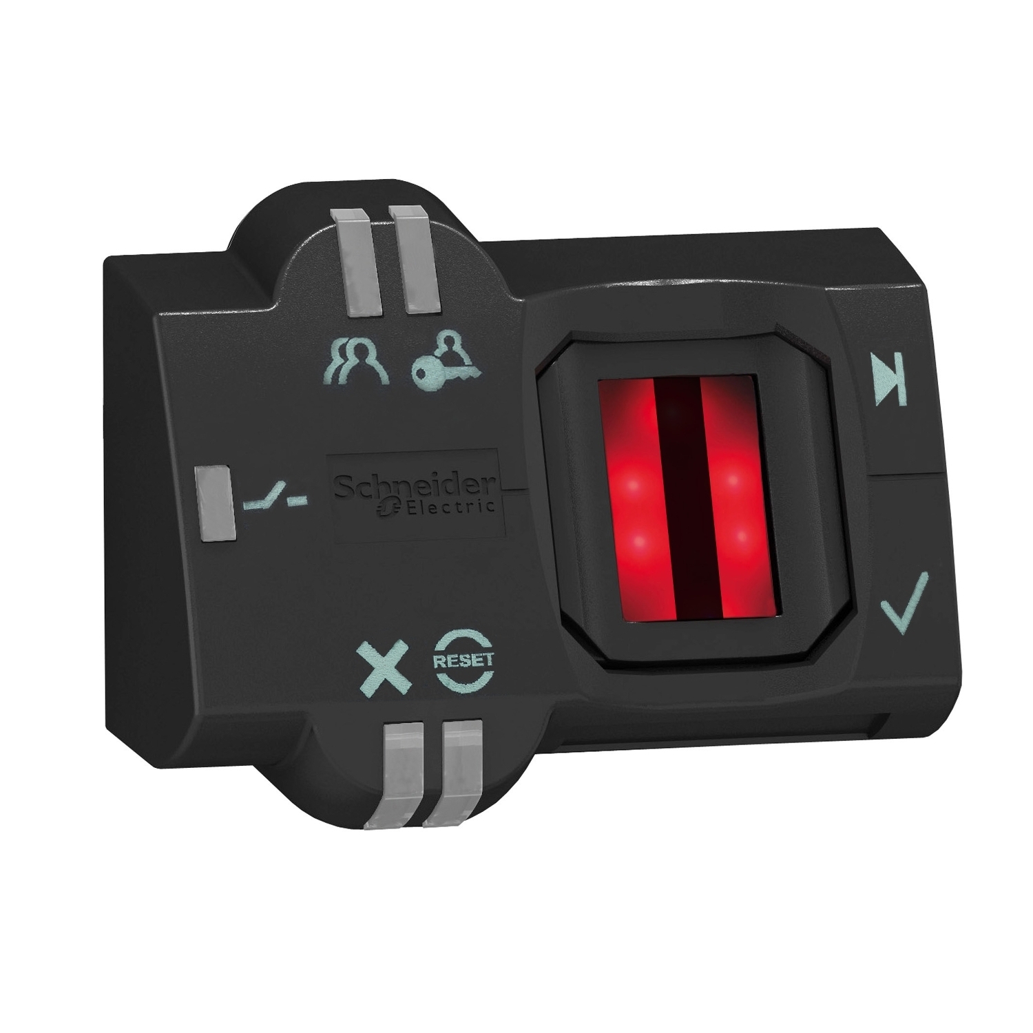 XB5S1B2M12 Harmony Bistable Stay Put Non-Illuminated Rectangular Biometric Switch, 24 V DC, 200 mA, Maintained Operation, M12 Connection, 23 to 122 deg F