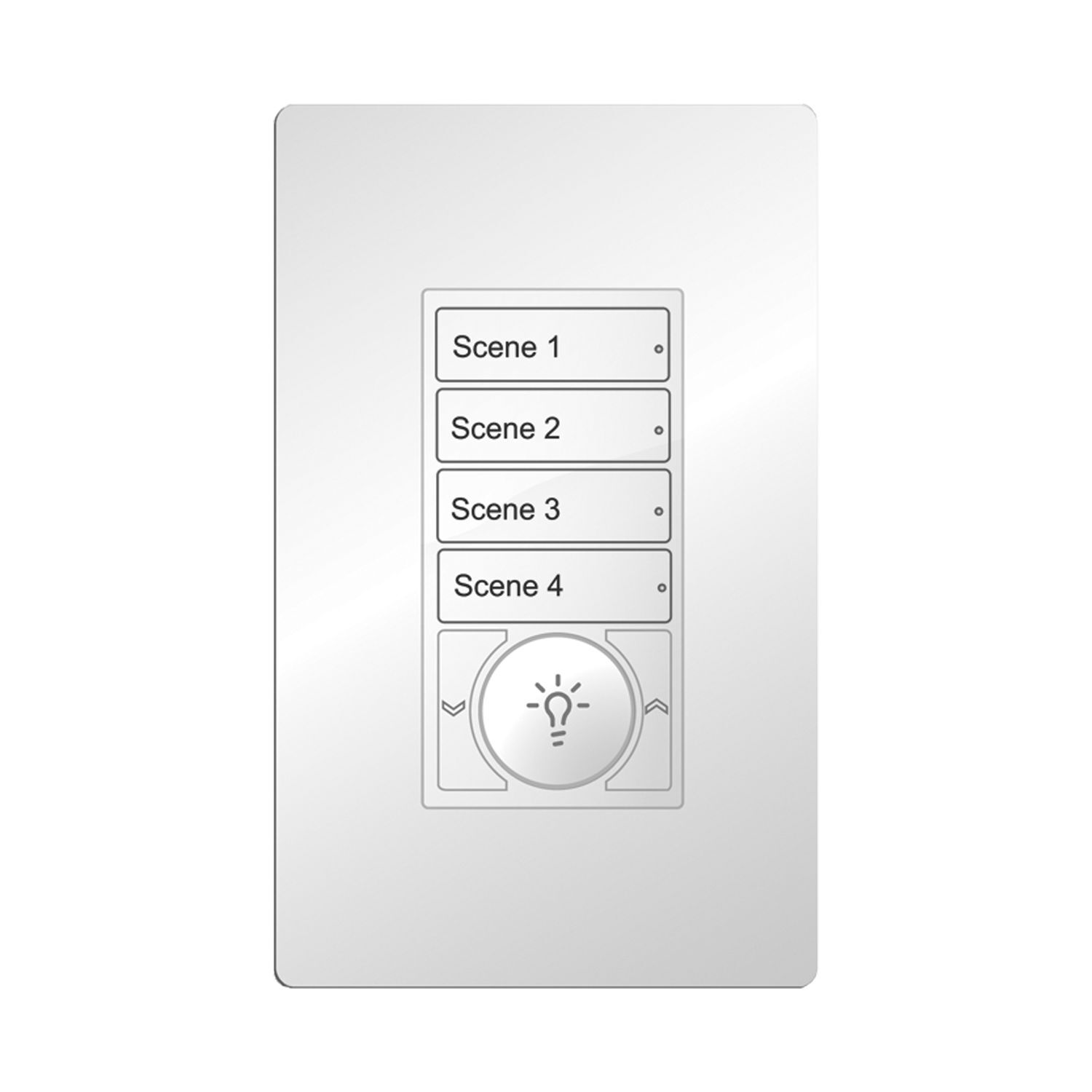 CLS-4TSB-RL-W-IR WaveLinx CLS INEO Wallstation With Fitted IR Receiver, 12 V DC, 4 Switches, On/Off Operation, White
