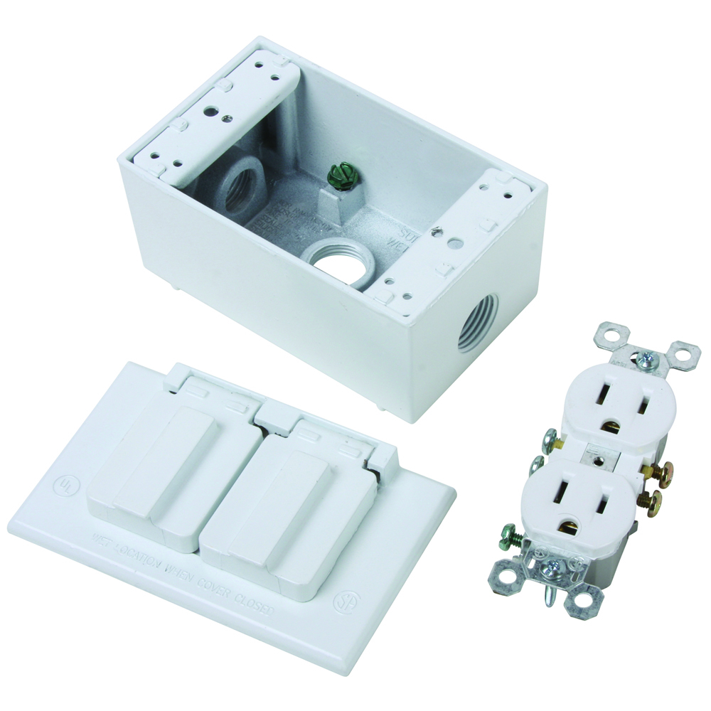 WPOUTKIT Weatherproof Outlet Kit, Die Cast Aluminum