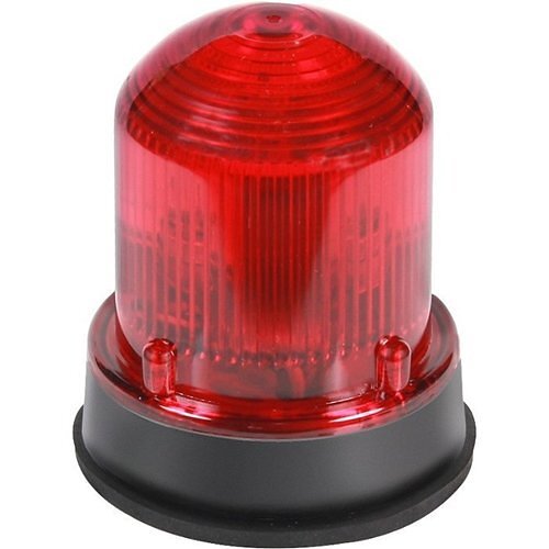 125LEDFA24DB Standard Flashing Beacon, 24 V DC, LED Lamp, 3-1/4 in Dia, Surface Mount, Amber Lens