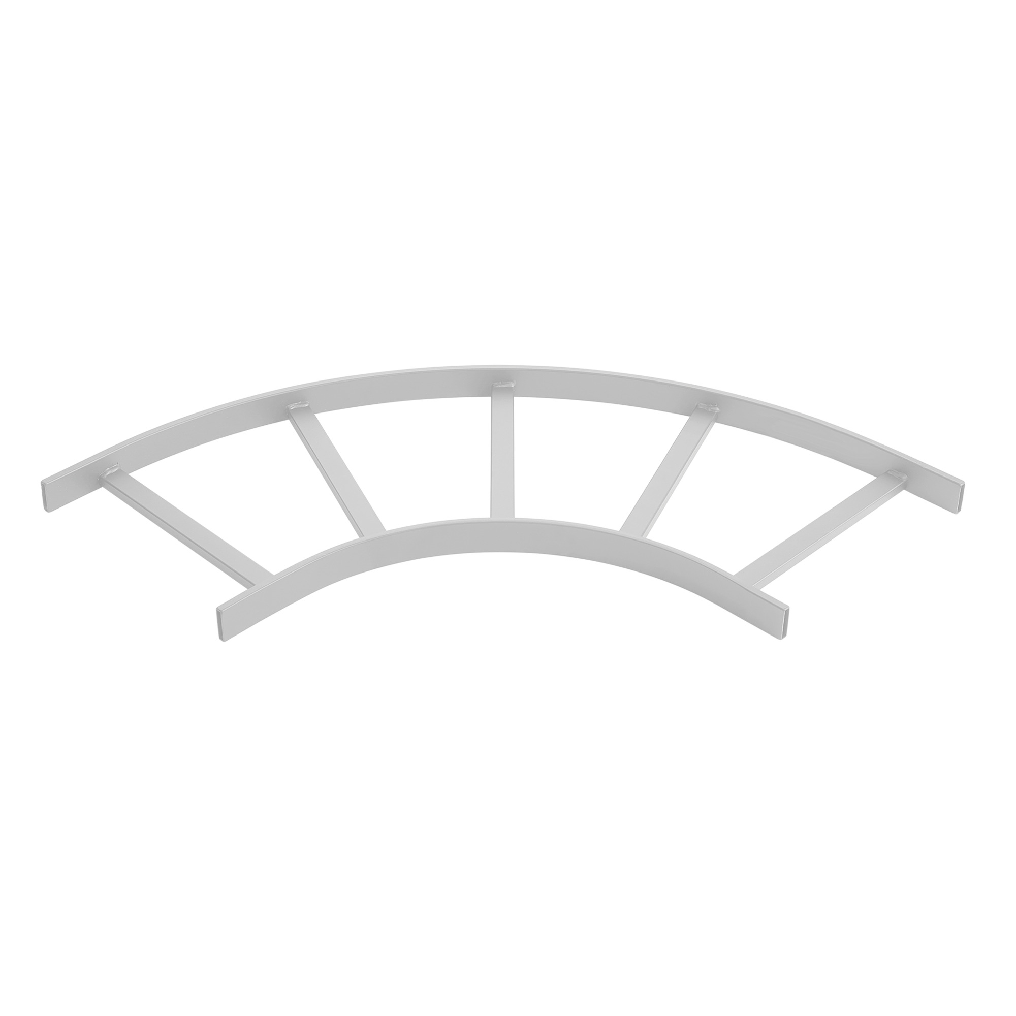 L90HB12W DCR Horizontal E-Bend, For Use With Cat 5e, 6, 6A and Fiber Optic Cable, 90 deg Bend, Steel, White