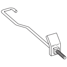 B705-J6ZN J-Hook, 11-3/8 in L, Carbon Steel, Electro-Plated Zinc
