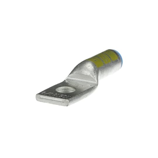 60138 Color-Keyed 1-Hole Non-Insulated Compression Lug, 2/0 AWG Aluminum/Copper Conductor, Die Code: 54, 1/2 in Stud, Aluminum