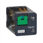 Harmony, Universal plug-in relay, 10 A, 3 CO, with LED, with lockable test button, flat (faston) terminals, 12 V DC