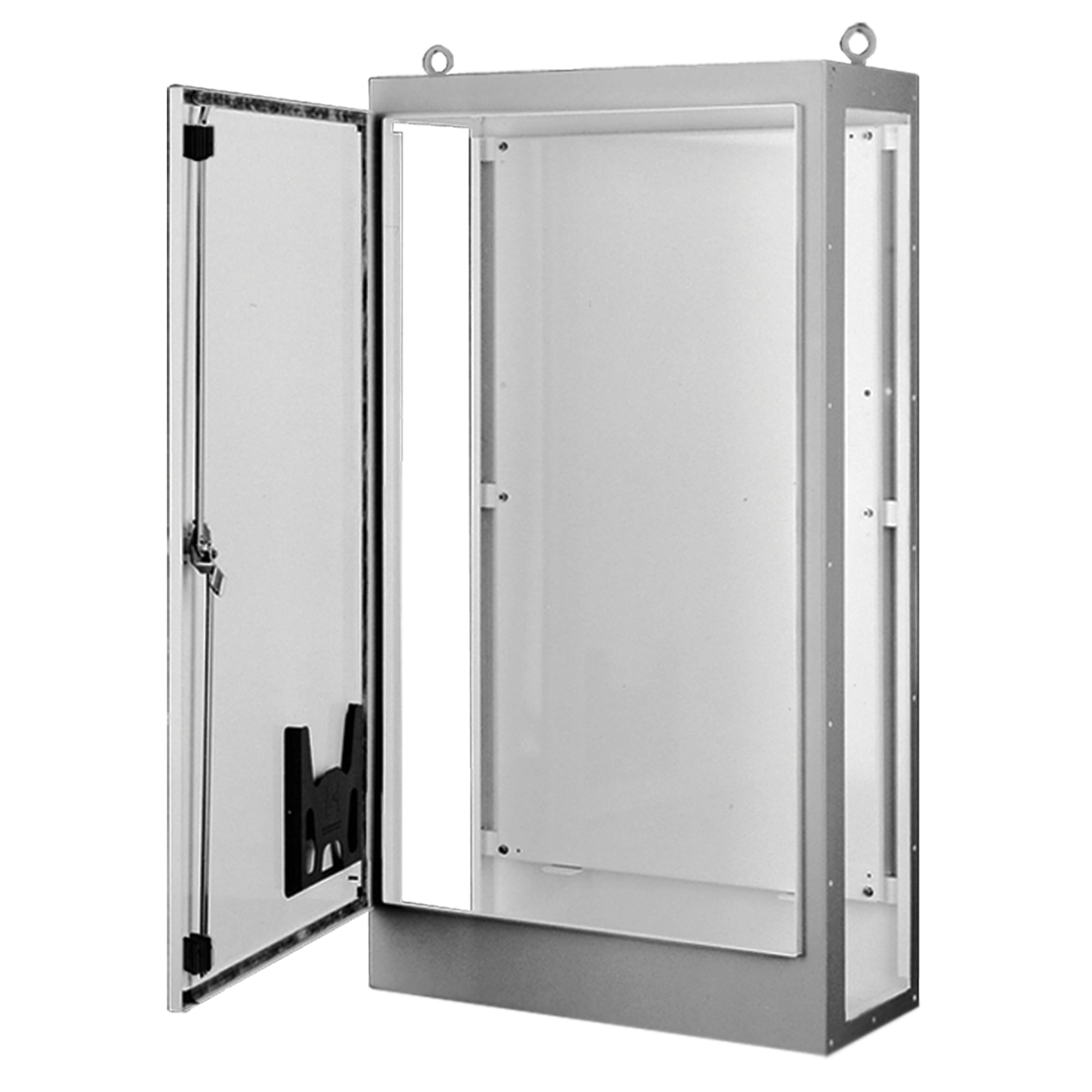 AMOD727718FTC A34 Both Sides Open Two Door Modular Disconnect Enclosure With Panel, 72.12 in L x 78.06 in W x 18.12 in D, NEMA 12/IP55 NEMA Rating, Steel