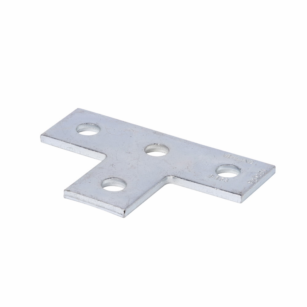 B133SS6 Flat Pre-Assembled Tee Plate, 4 Holes, 5-3/8 in L x 3-1/2 in W x 7/32 in THK, 316 Stainless Steel