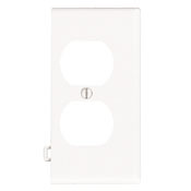 PSE8-W Combination Sectional Duplex Receptacle Wall Plate, 1 Gangs, Thermoplastic Nylon, White
