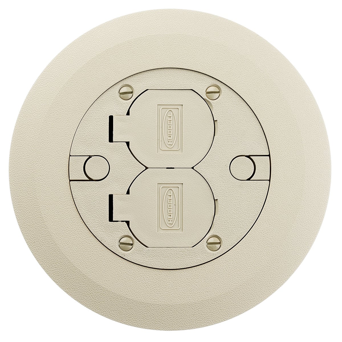 PFBCIA Flush Style Molded Non-Metallic Standard Cover and Flange Assembly, 6-1/4 in Dia, 6-1/4 in L x 6-1/4 in W x 0.56 in D, Thermoplastic/ABS