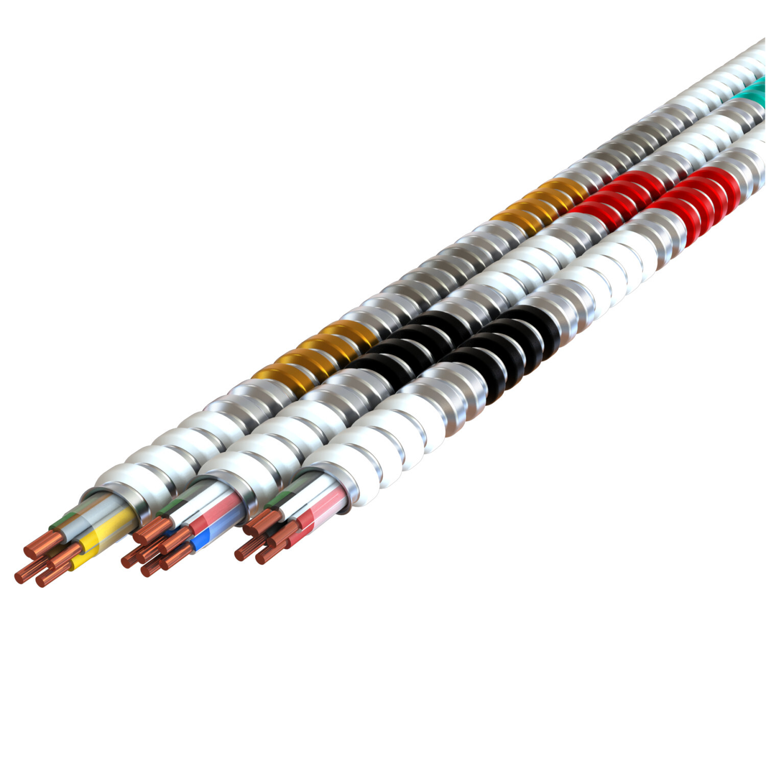 Neutral Per Phase MC Plus Cable, 12-3/12-3/12-1, Interlocked Galvanized Steel Armor, 1000 Foot Reel
