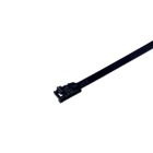 Lashing Cable Tie, Releasable Head with 6.9mm (0.27 Inch) Mounting Hole , Black Polypropylene for Temperatures up to 110 Degrees Celsius (230 F), Weather and Ultraviolet Resistant for Indoor and Outdoor Applications, UL/EN/CSA62275 Type 2/21S Rated for AH-2 Plenum and as a Flexible Cable and Conduit Support, Length of 462mm (18.187 Inches), Width of 13.2mm (0.52 Inches), Thickness of 1.93mm (0.076 Inches), Tensile Strength Rating of 670 Newtons (150 Pounds)