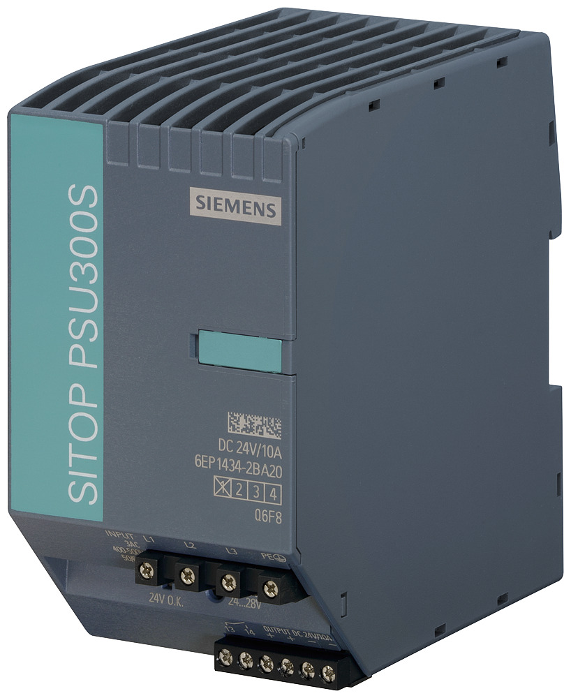 6EP14342BA20 SITOP SMART PSU300S 1-Phase Stabilized Power Supply Module, 400 to 500 V AC Input, 24 VDC Output, 0.6/0.7 A Input, 10 A Output